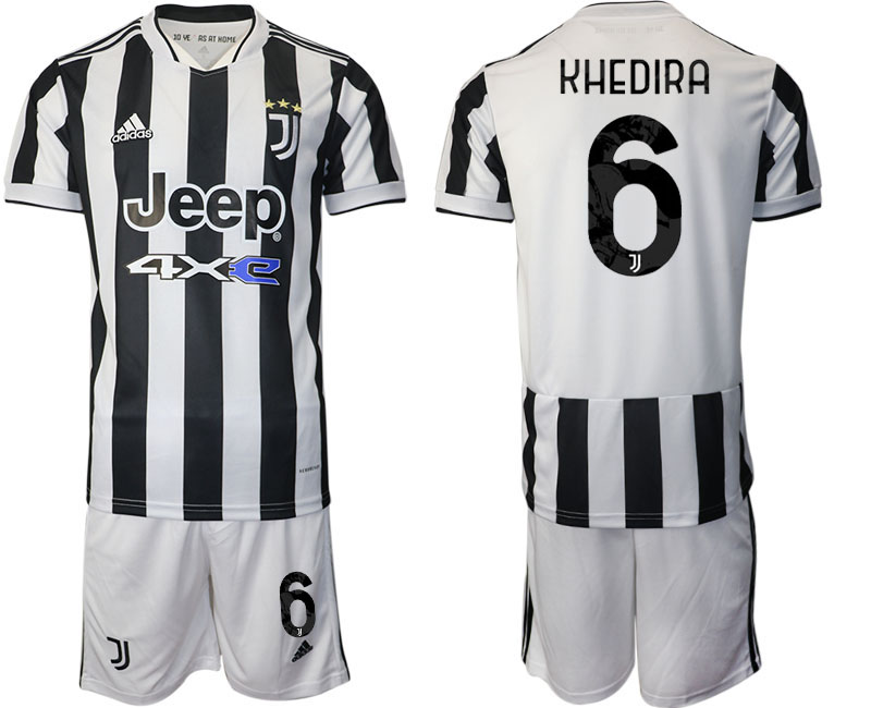 Men 2021-2022 Club Juventus home white #6 Adidas Soccer Jerseys->juventus jersey->Soccer Club Jersey